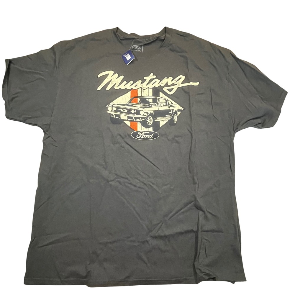 NEW Ford Mustang Graphic T-Shirt‎ Mens XL Charcoal Gray Cotton H3 Sportgear